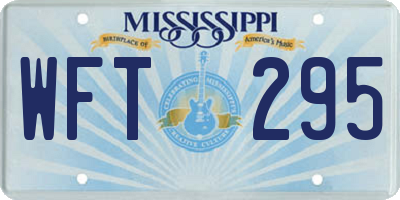 MS license plate WFT295