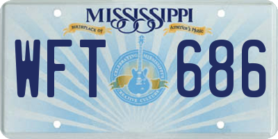 MS license plate WFT686