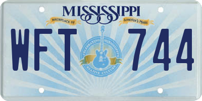 MS license plate WFT744