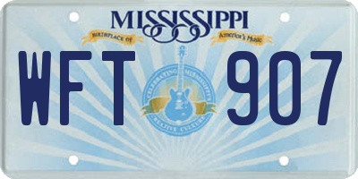 MS license plate WFT907