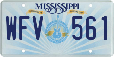 MS license plate WFV561