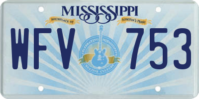 MS license plate WFV753