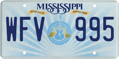 MS license plate WFV995