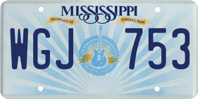 MS license plate WGJ753