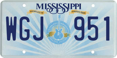 MS license plate WGJ951