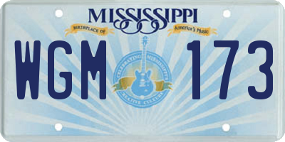 MS license plate WGM173