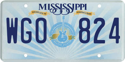 MS license plate WGO824