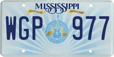 MS license plate WGP977