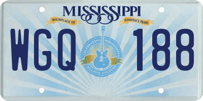 MS license plate WGQ188