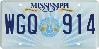 MS license plate WGQ914