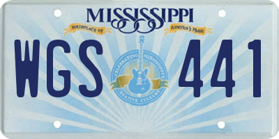 MS license plate WGS441