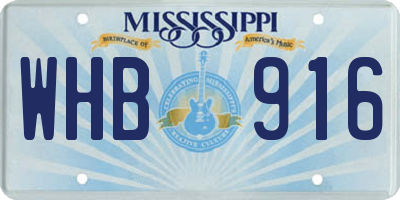 MS license plate WHB916