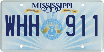 MS license plate WHH911