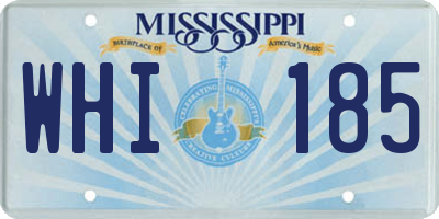 MS license plate WHI185
