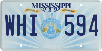 MS license plate WHI594