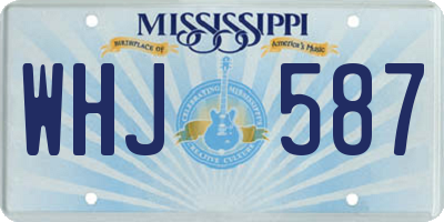 MS license plate WHJ587