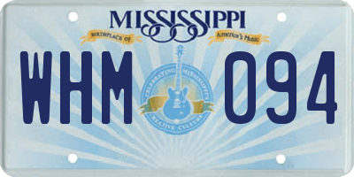 MS license plate WHM094