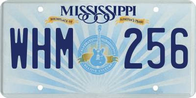 MS license plate WHM256