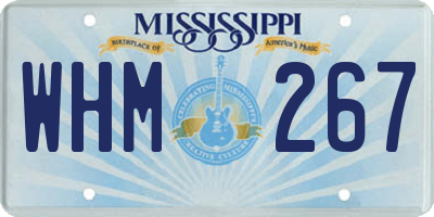 MS license plate WHM267
