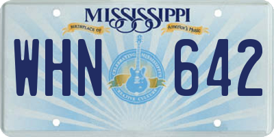 MS license plate WHN642