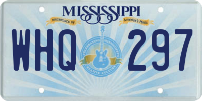 MS license plate WHQ297