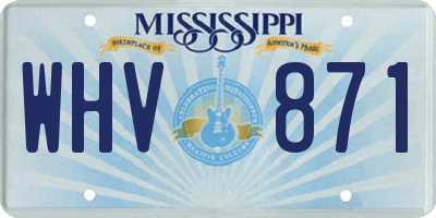 MS license plate WHV871