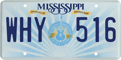MS license plate WHY516