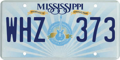 MS license plate WHZ373