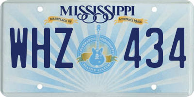 MS license plate WHZ434