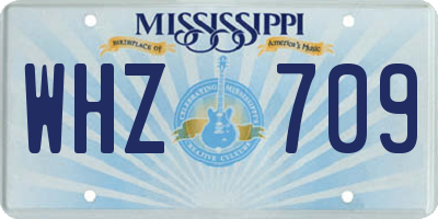 MS license plate WHZ709