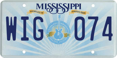 MS license plate WIG074