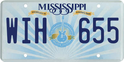 MS license plate WIH655