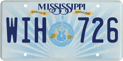MS license plate WIH726