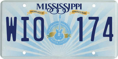MS license plate WIO174