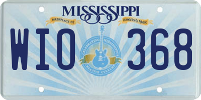 MS license plate WIO368