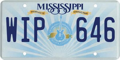 MS license plate WIP646