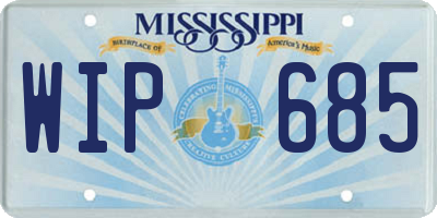 MS license plate WIP685