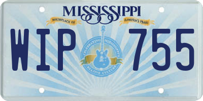 MS license plate WIP755