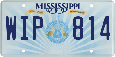 MS license plate WIP814