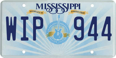 MS license plate WIP944