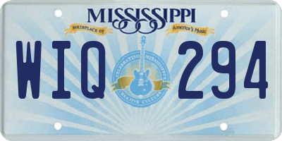 MS license plate WIQ294