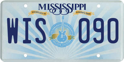 MS license plate WIS090