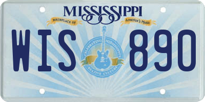 MS license plate WIS890