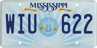 MS license plate WIU622