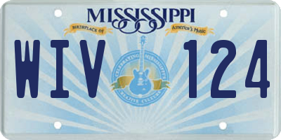 MS license plate WIV124