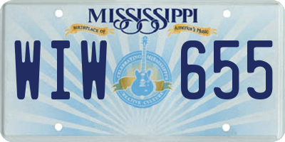 MS license plate WIW655