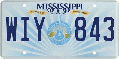 MS license plate WIY843