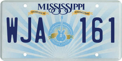 MS license plate WJA161