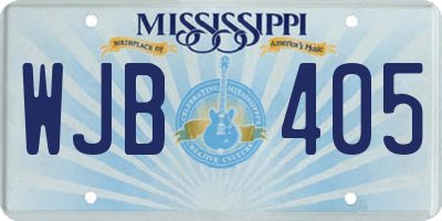MS license plate WJB405