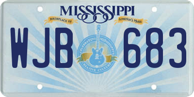 MS license plate WJB683